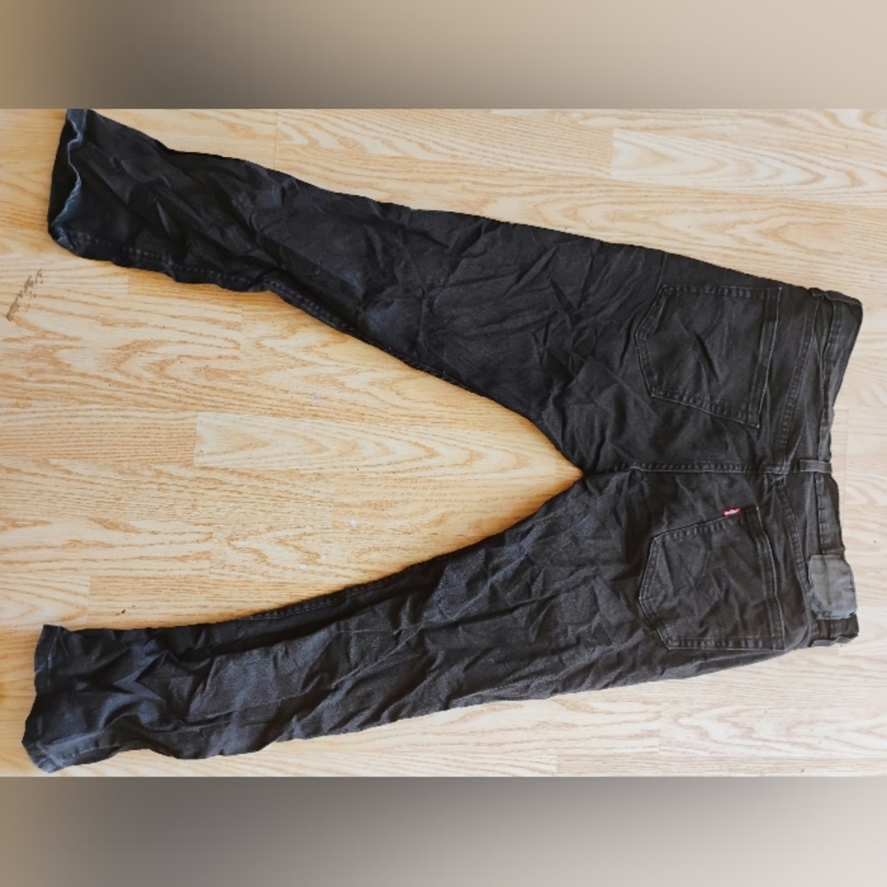 Black Denim used Levi Jeans 502 W34L30 #0006